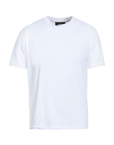 Alpha Studio Man T-shirt White Size 44 Cotton, Elastane