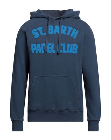 Mc2 Saint Barth Man Sweatshirt Slate Blue Size Xl Cotton