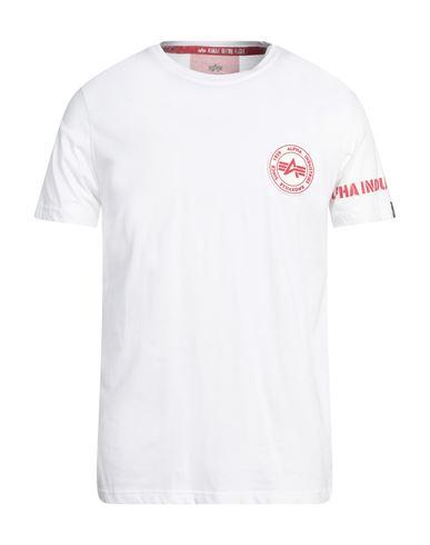 Alpha Industries Man T-shirt White Size Xl Cotton