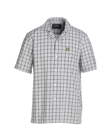 Lyle & Scott Man Shirt Grey Size Xl Cotton, Linen