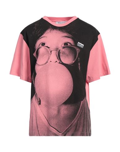 MAISON KITSUNÉ MAISON KITSUNÉ WOMAN T-SHIRT PINK SIZE S COTTON 