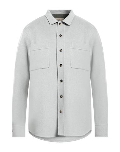 Maison Flaneur Maison Flâneur Man Shirt Light Grey Size 42 Virgin Wool, Cashmere