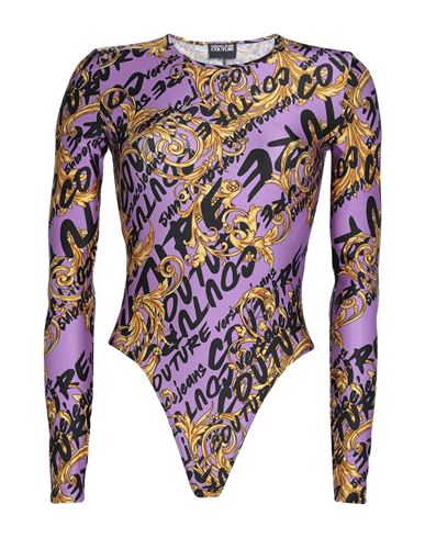 VERSACE JEANS COUTURE VERSACE JEANS COUTURE WOMAN BODYSUIT MAUVE SIZE 10 POLYAMIDE, ELASTANE 