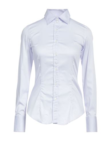 Mauro Grifoni Woman Shirt Lilac Size 10 Cotton, Polyamide, Elastane In White