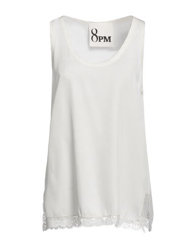 8pm Woman Top Ivory Size S Viscose In White