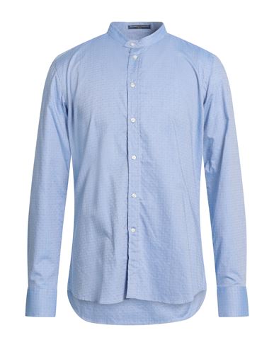 B.d.baggies B. D.baggies Man Shirt Azure Size Xl Cotton In Blue