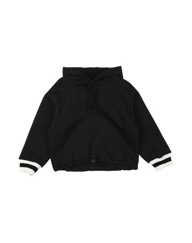 L:ú L:ú By Miss Grant Babies'  Toddler Girl Sweatshirt Black Size 6 Cotton, Polyester
