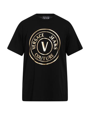 Versace Jeans Couture Man T-shirt Black Size Xl Cotton