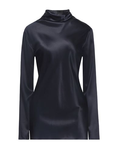 Shop Jucca Woman Top Navy Blue Size 6 Silk, Elastane