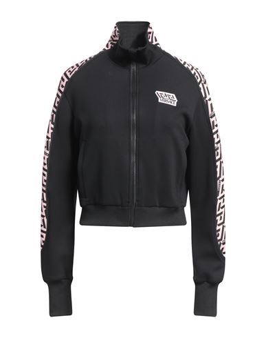 Versace Woman Sweatshirt Black Size 8 Polyamide, Elastane, Polyester