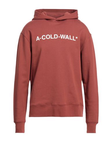 Shop A-cold-wall* Man Sweatshirt Rust Size S Cotton, Elastane In Red