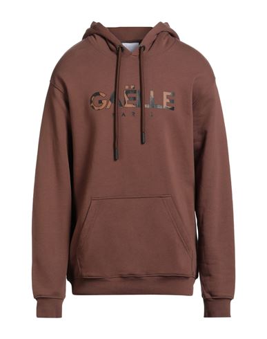 Gaelle Paris Gaëlle Paris Man Sweatshirt Chocolate Brown Size Xxl Cotton In Burgundy