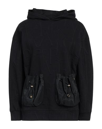 Elisabetta Franchi Woman Sweatshirt Black Size 6 Polyamide, Cotton, Polyester