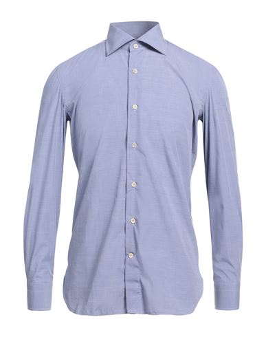 Errico Formicola Napoli Man Shirt Blue Size 15 Cotton