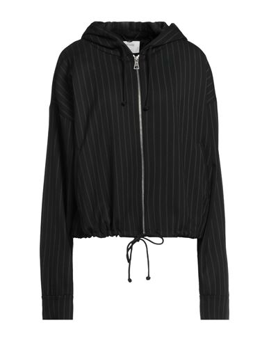 Sportmax Woman Sweatshirt Black Size 6 Wool, Elastane, Viscose, Polyester