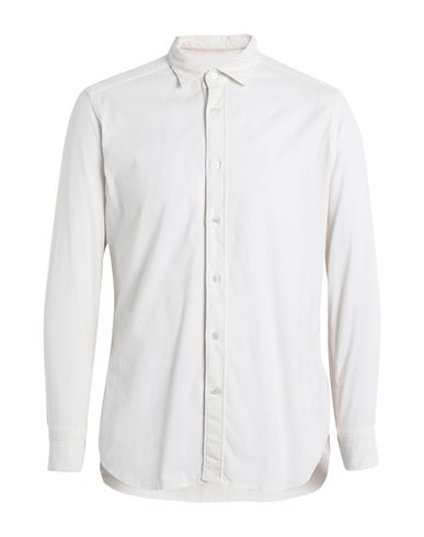 Tintoria Mattei 954 Man Shirt Ivory Size 16 ½ Cotton, Elastane In White
