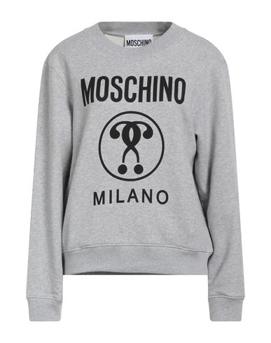 Moschino Woman Sweatshirt Grey Size 8 Cotton In Gray