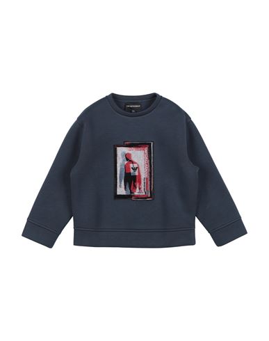 Emporio Armani Babies'  Toddler Boy Sweatshirt Slate Blue Size 6 Modal