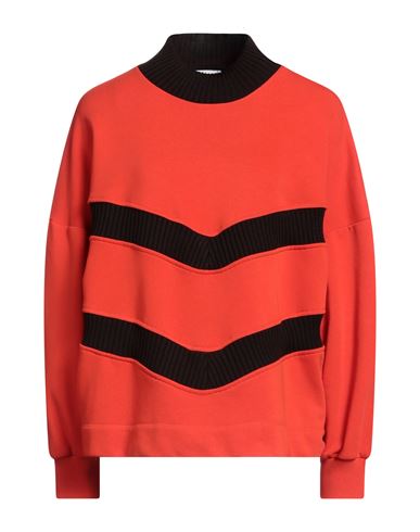 Shop Jijil Woman Sweatshirt Orange Size 8 Cotton, Polyester
