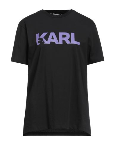 Karl Lagerfeld Woman T-shirt Black Size Xxl Organic Cotton
