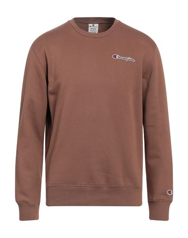 Champion Man Sweatshirt Brown Size M Cotton, Polyester, Elastane