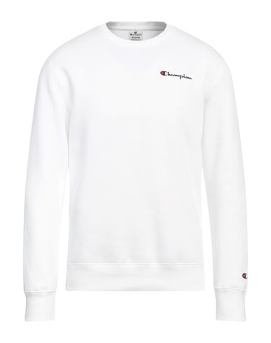 Champion Man Sweatshirt White Size Xl Cotton, Polyester, Elastane