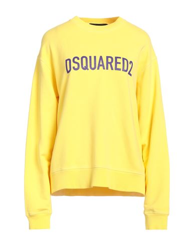 Dsquared2 Woman Sweatshirt Yellow Size M Cotton