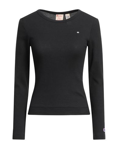 Champion Woman T-shirt Black Size Xl Cotton, Polyester