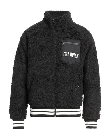 Champion Man Sweatshirt Black Size M Polyester, Cotton
