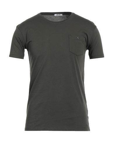 Shop Stilosophy Man T-shirt Dark Green Size S Cotton