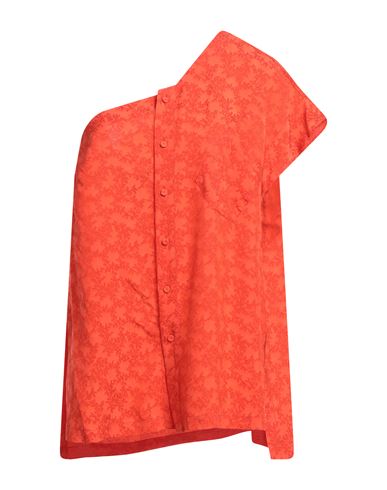 Aglini Woman Shirt Orange Size 6 Viscose