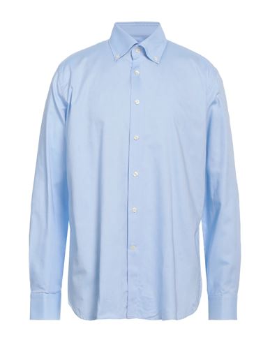 Mr Massimo Rebecchi Man Shirt Light Blue Size 17 ½ Cotton