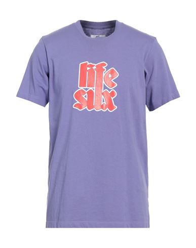 Life Sux Man T-shirt Purple Size L Cotton