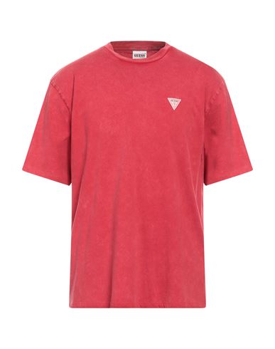 Guess Man T-shirt Red Size Xl Cotton