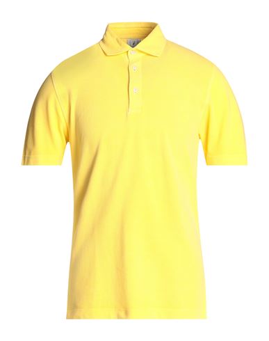 Drumohr Man Polo Shirt Yellow Size S Cotton