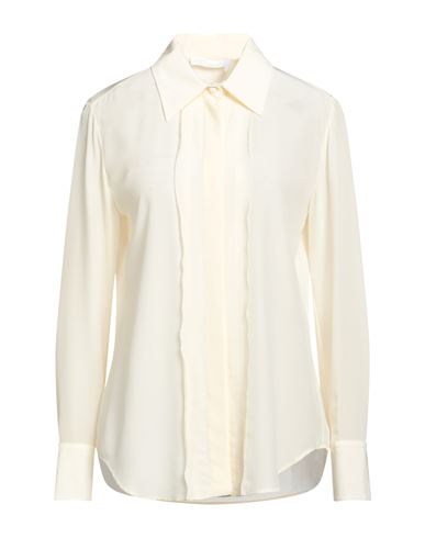 Chloé Woman Shirt Cream Size 8 Silk In White