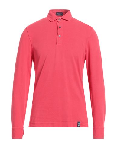 Shop Drumohr Man Polo Shirt Coral Size S Cotton In Red