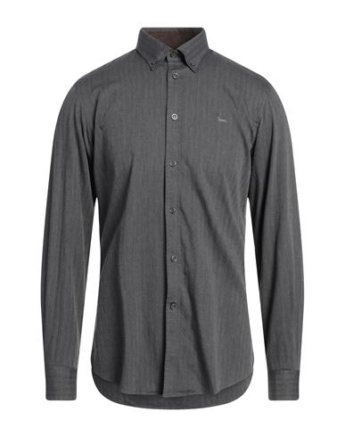 Harmont & Blaine Man Shirt Lead Size 3xl Cotton In Grey