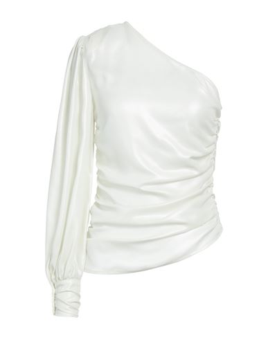 Pinko Woman Top Ivory Size 10 Polyester In White