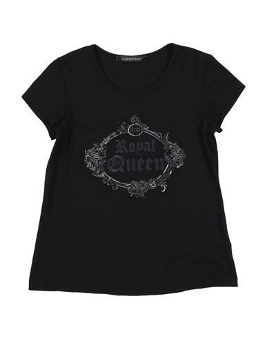 Happiness Babies'  Toddler Girl T-shirt Black Size 6 Viscose, Elastane
