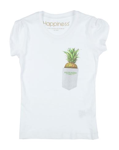 Happiness Kids'  Toddler Girl T-shirt White Size 6 Cotton