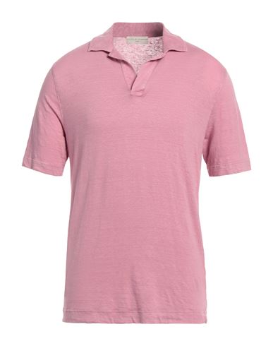 Filippo De Laurentiis Man Polo Shirt Pink Size 40 Linen