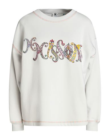 M Missoni Woman Sweatshirt Light Grey Size Xl Cotton