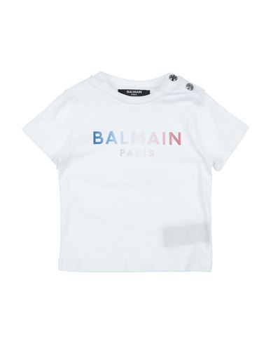 Balmain Babies'  Newborn Boy T-shirt White Size 3 Cotton