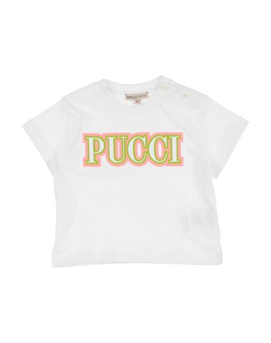 Emilio Pucci Babies'  Newborn Girl T-shirt White Size 3 Cotton