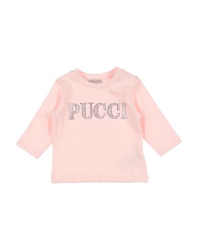 Emilio Pucci Babies' Pucci Newborn Girl T-shirt Light Pink Size 3 Cotton, Elastane