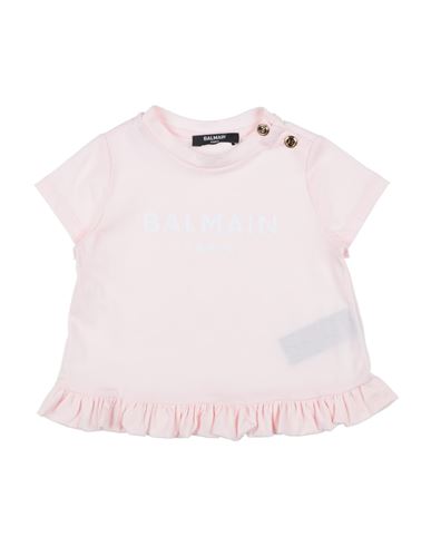 Balmain Babies'  Newborn Girl T-shirt Light Pink Size 3 Cotton