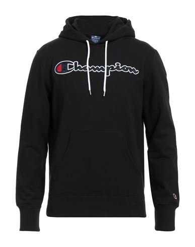 Champion Man Sweatshirt Black Size S Cotton, Polyester In Black