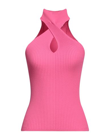 Msgm Woman Top Pink Size L Viscose, Polyester