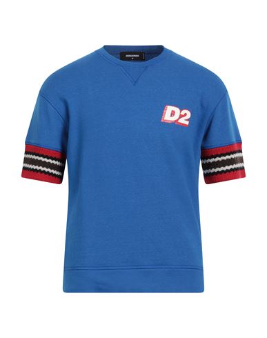 Dsquared2 Man Sweatshirt Blue Size M Cotton, Elastane
